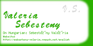 valeria sebesteny business card